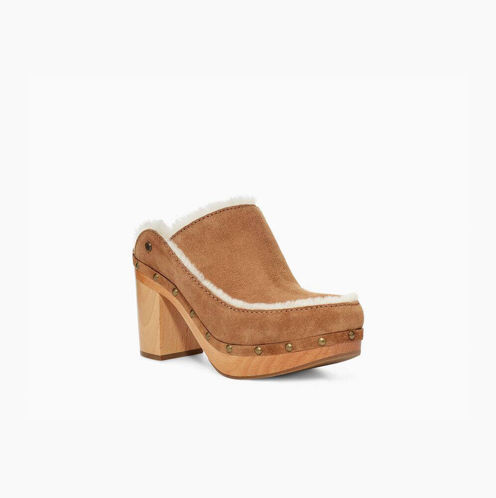 UGG Aubriana Brown Heels for Women (IXHD26314)